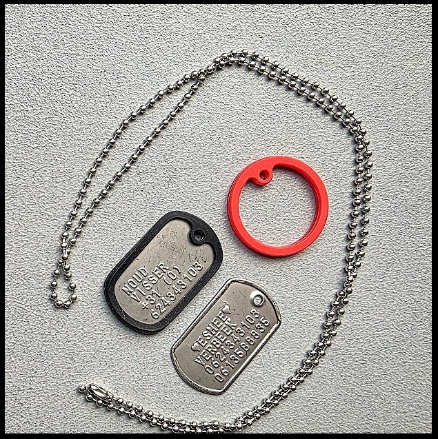 SOS naamplaatje dogtag mini inclusief Kids safety ketting nikkelvrij