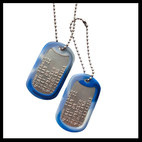 Dogtag dubbel RVS kids safety kettingen. Inclusief gratis silencers.