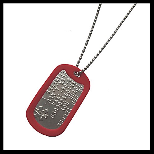 Dogtag enkel medisch teken incl. RVS ketting 60cm