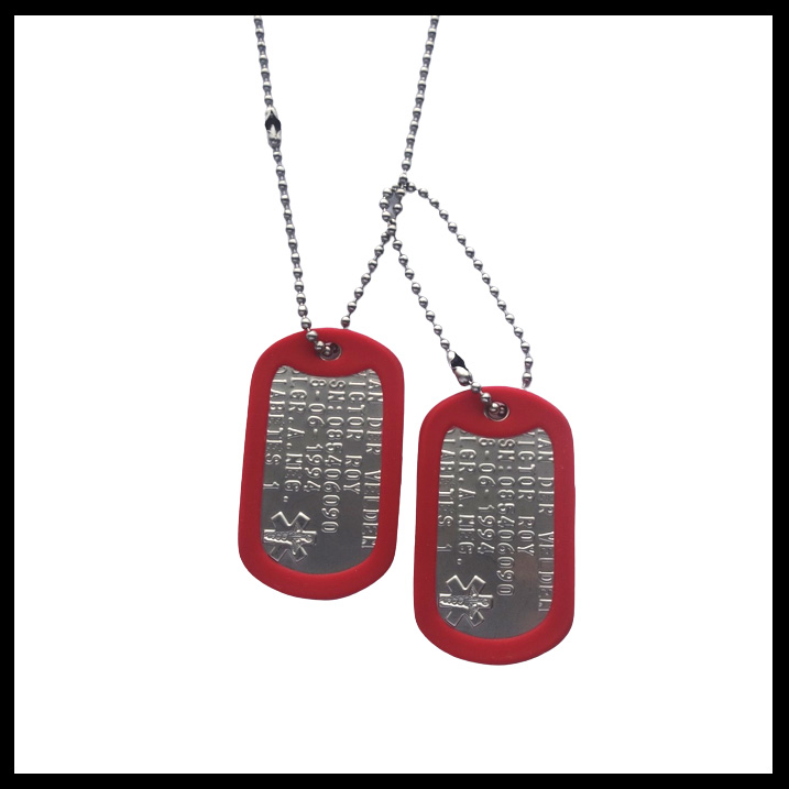 Dogtags dubbel medisch inclusief rvs ketting 60cm en 13cm.