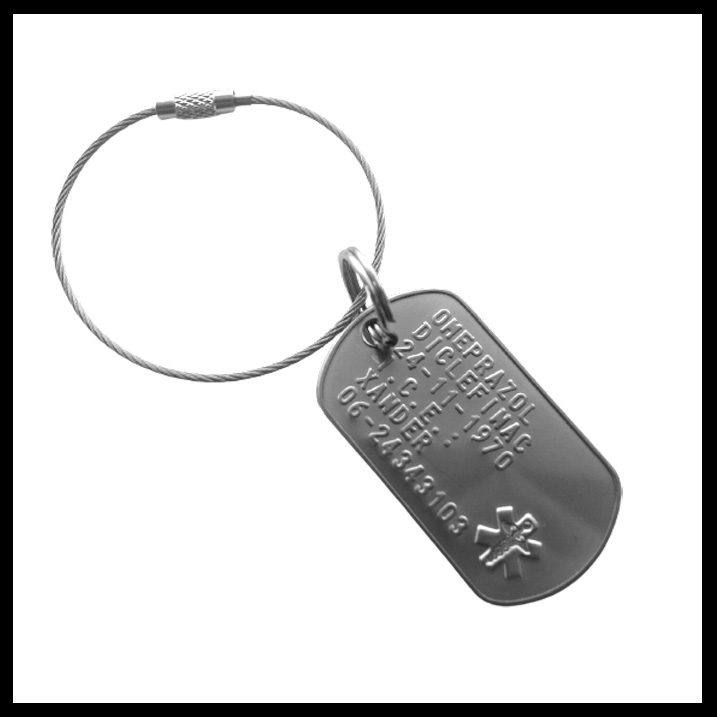 Dogtag sleutelhanger medisch