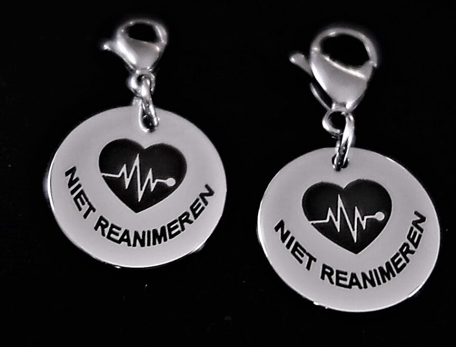 Niet reanimeren armband 8mm edelsteen met bedel op uw maat gemaakt - Afbeelding 4