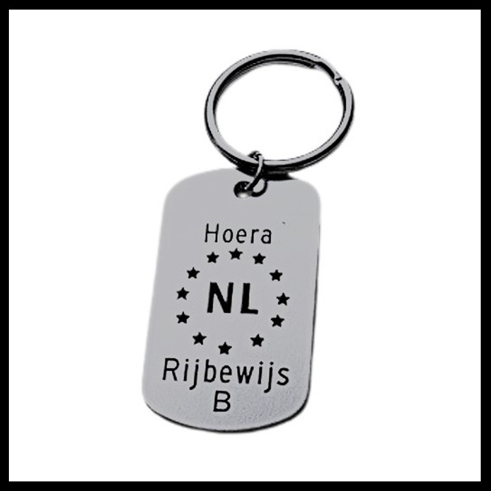 Sleutelhanger gegraveerd Rijbewijs