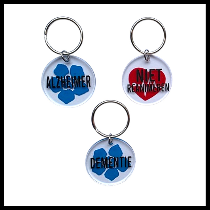 Medische sleutelhanger plexiglas