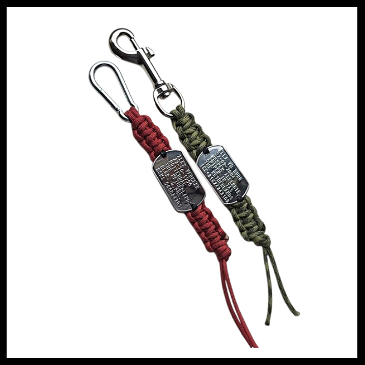 Paracord sleutelhanger met dogtag